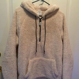 Victoria Secret PINK Teddy Hooded Sherpa Fleece Pullover